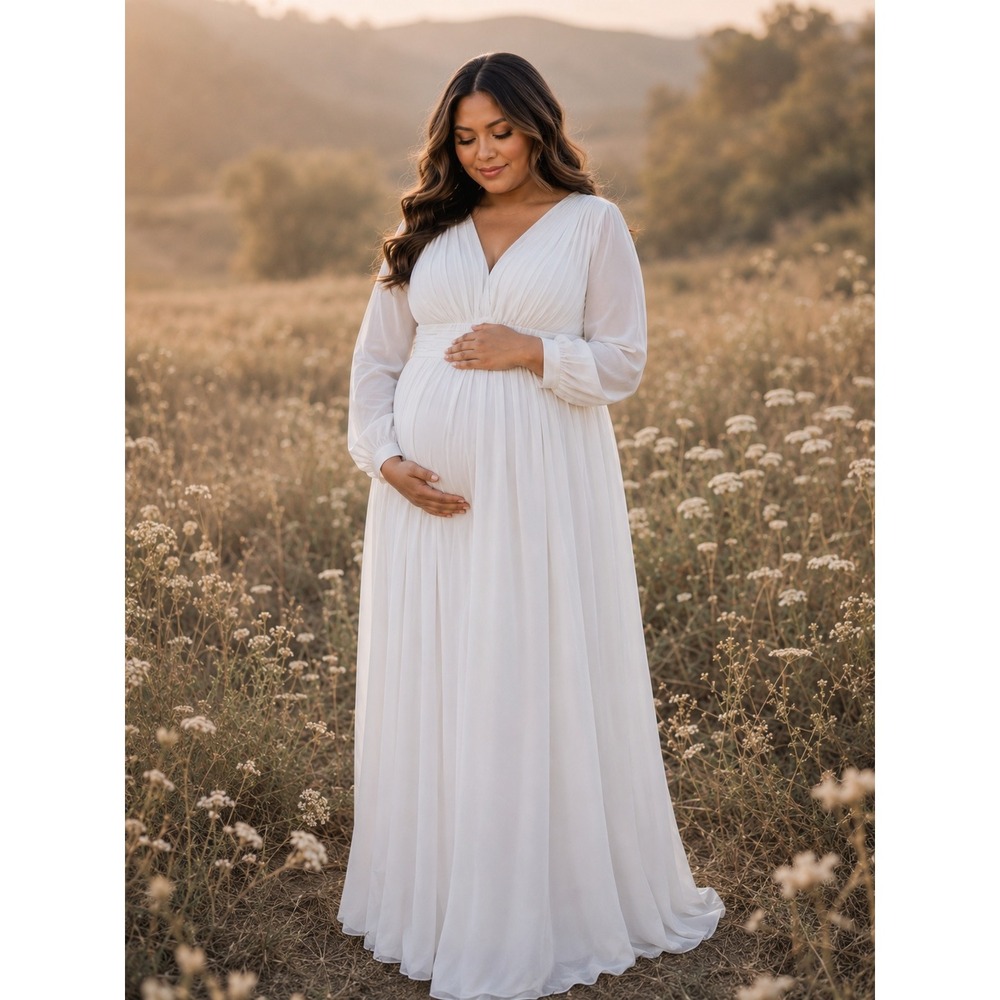 Pregnancy‎ Photo Shoot Dress 20W Baby Shower Wedding Empire Waist Ethereal Fairy
